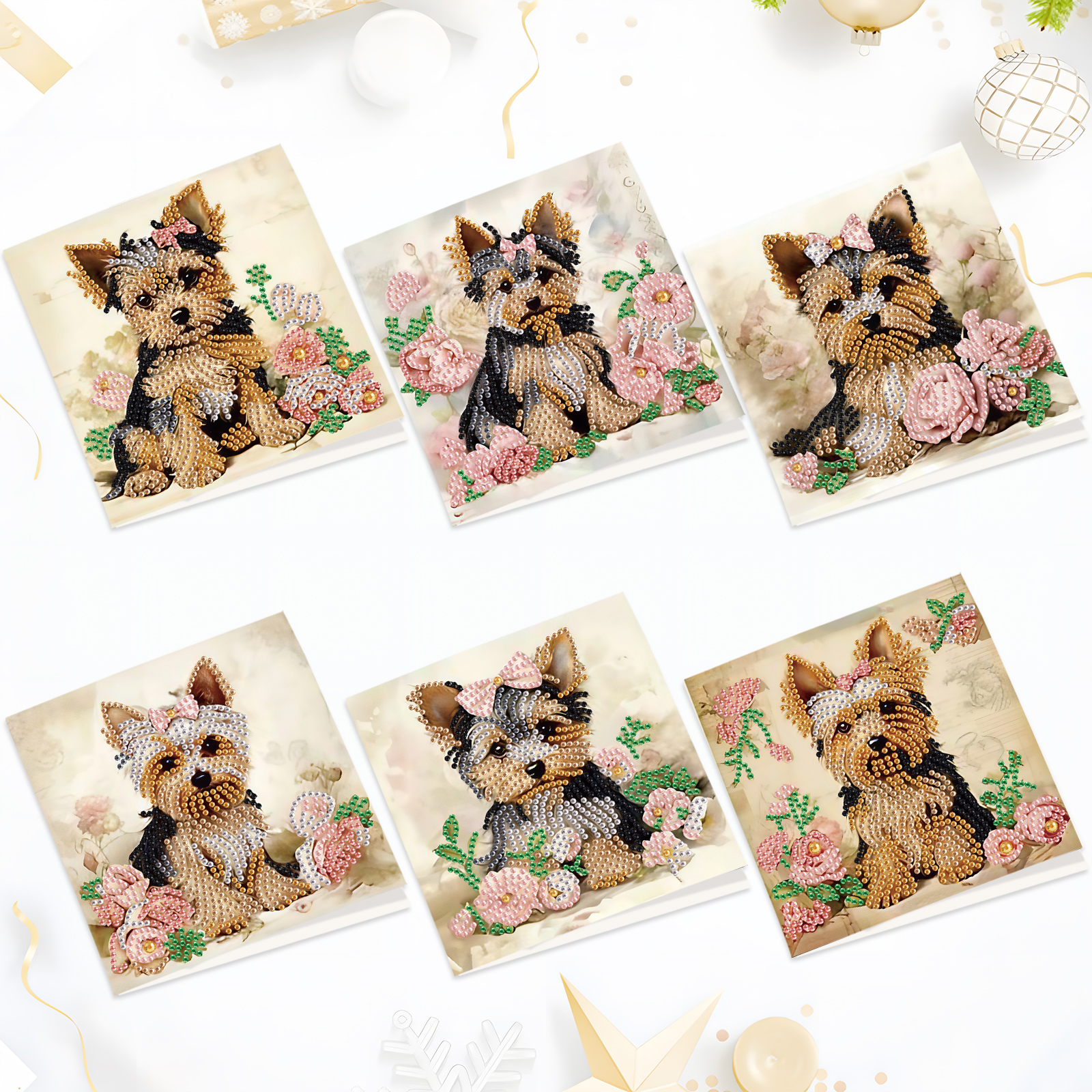 Art Craft Kits - 6Pcs Diamond Painting Greeting Cards Kits,Cute