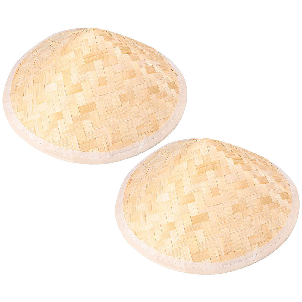 Art Craft Hat - 2Pcs Bamboo Woven Hats Kids Creative