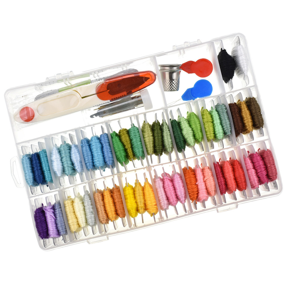 Art Craft Kits - 50 Assorted Colors Embroidery Floss Kit
