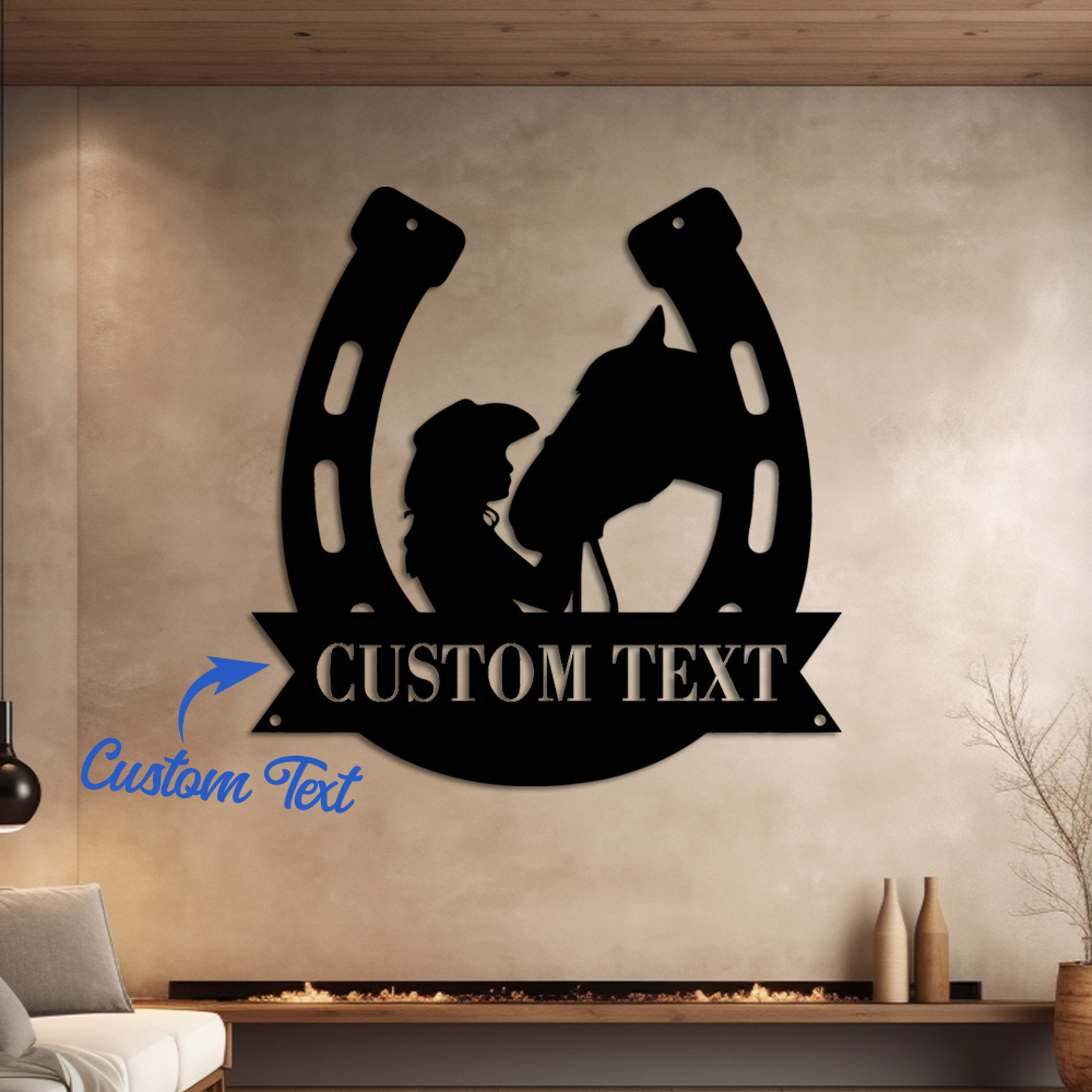 Art Craft Christmas - 1pc Fashion Customized Horseshoe Wall Metal