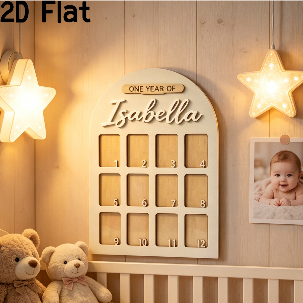 Art Craft Christmas - 1Pc Custom Photo Record Board Wooden