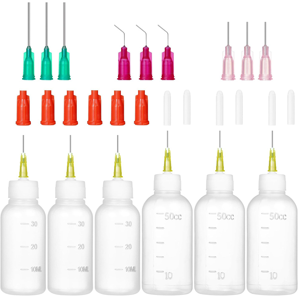 Art Craft Kits - Precision Needle-Tip Squeeze Bottle Set, 6-Pack