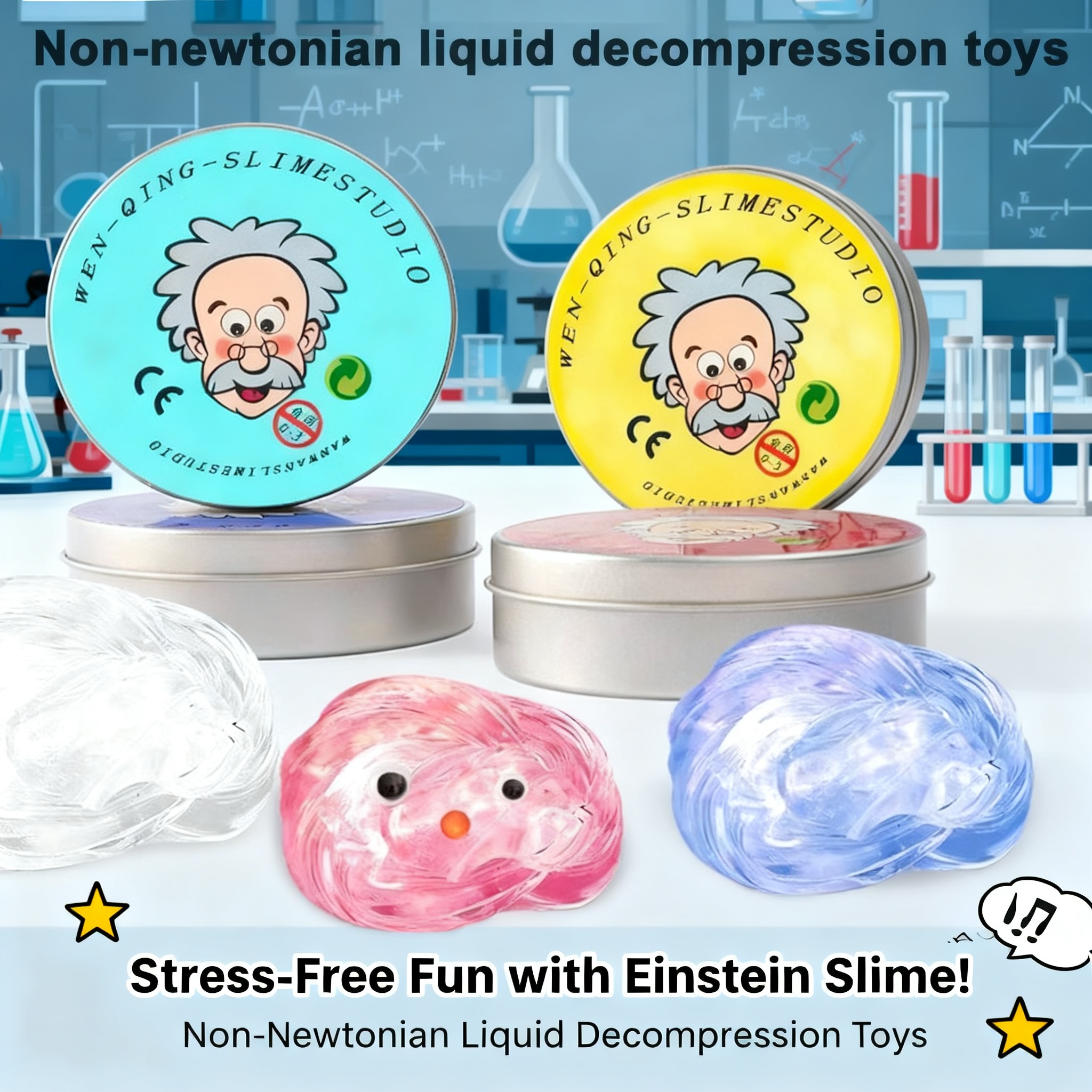 Art Craft Material - Creative Colorful Non-Newtonian Liquid Decompression Toys