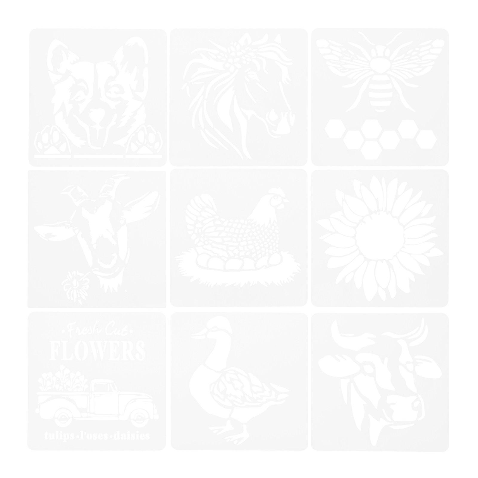 9Pcs Painting Stencil Reusable – обзор и цена Art Craft Flower Making