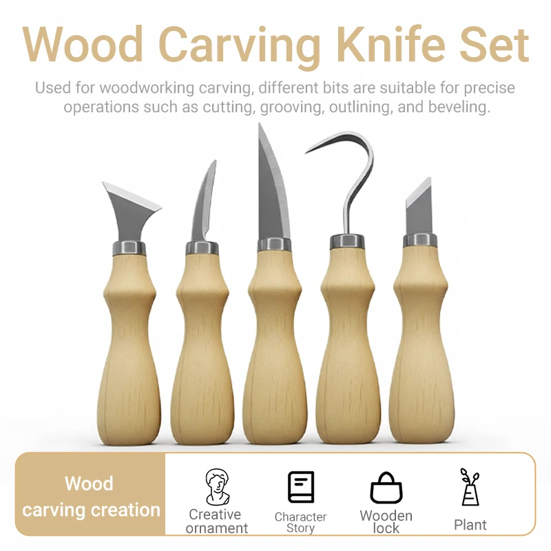 5Pcs Wood Carving Tools Set,Cu – обзор и цена Craft Art Set