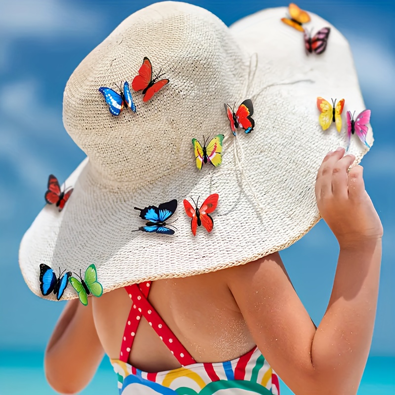 100/200pcs Faux Butterflies -  – обзор и цена Art Craft Hat
