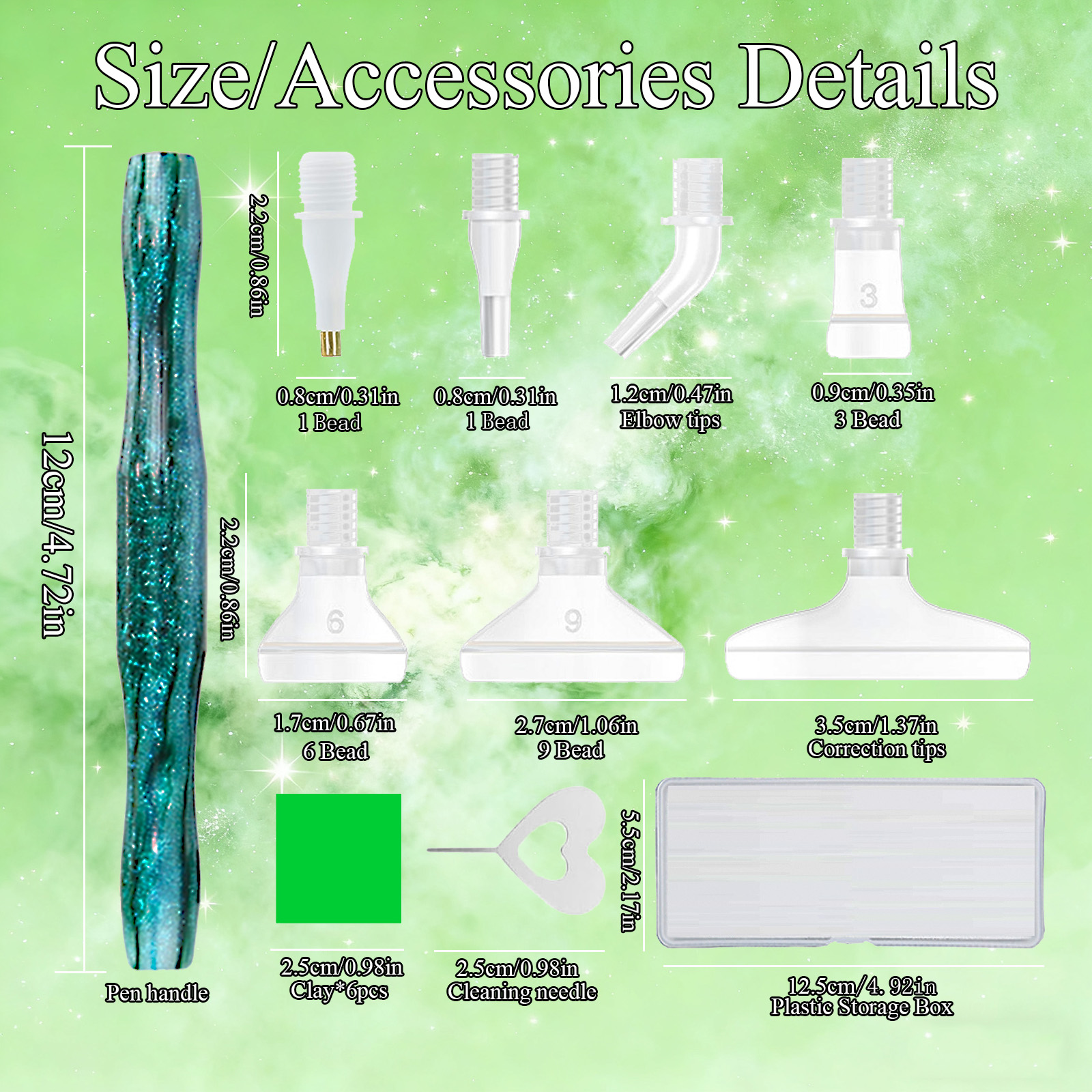 Diamond Paintbrush Set (Green) – обзор и цена Craft Art Set