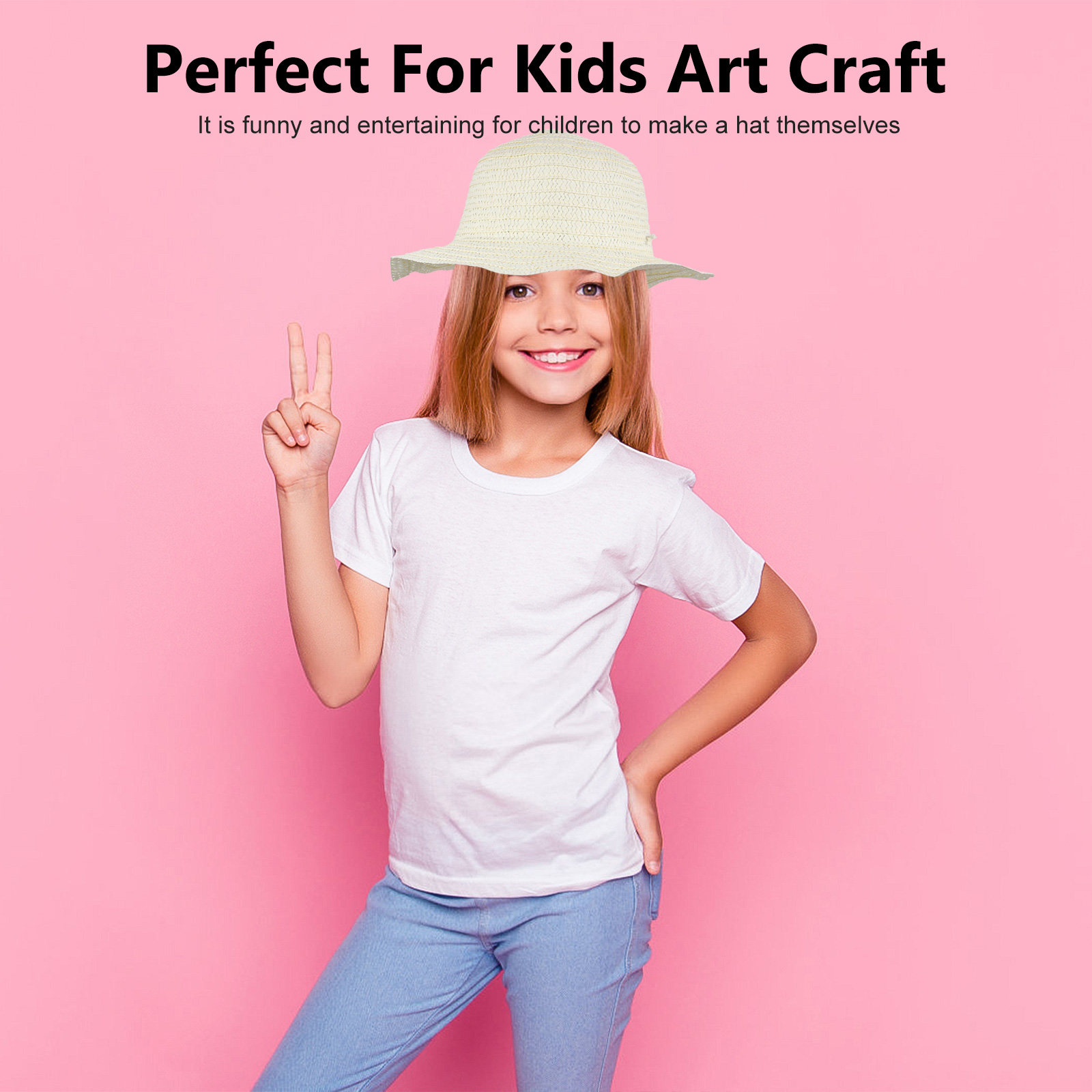 1Set DIY Cartoon Straw Hat Art – обзор и цена Art Craft Hat