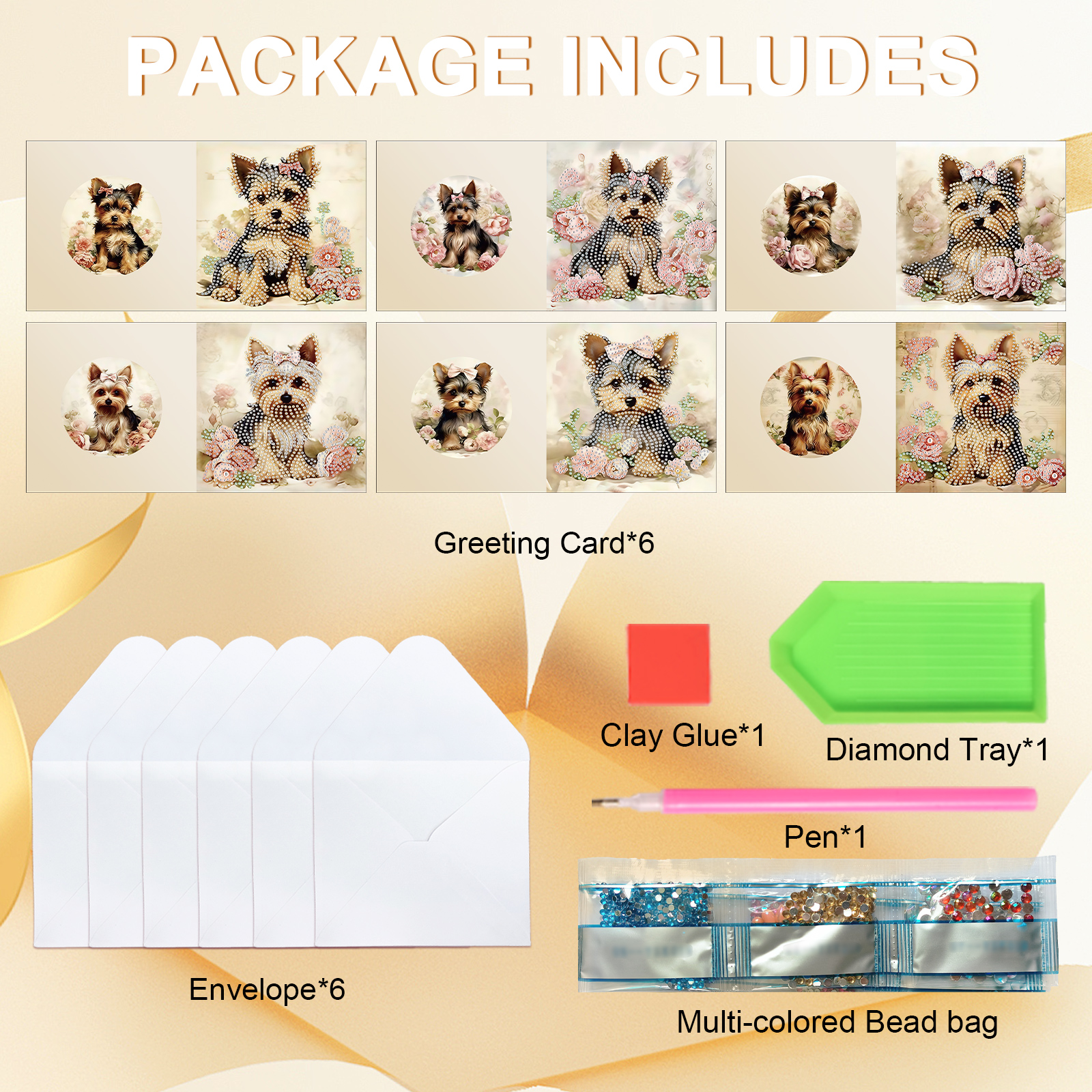 6Pcs Diamond Painting Greeting – обзор и цена Art Craft Kits
