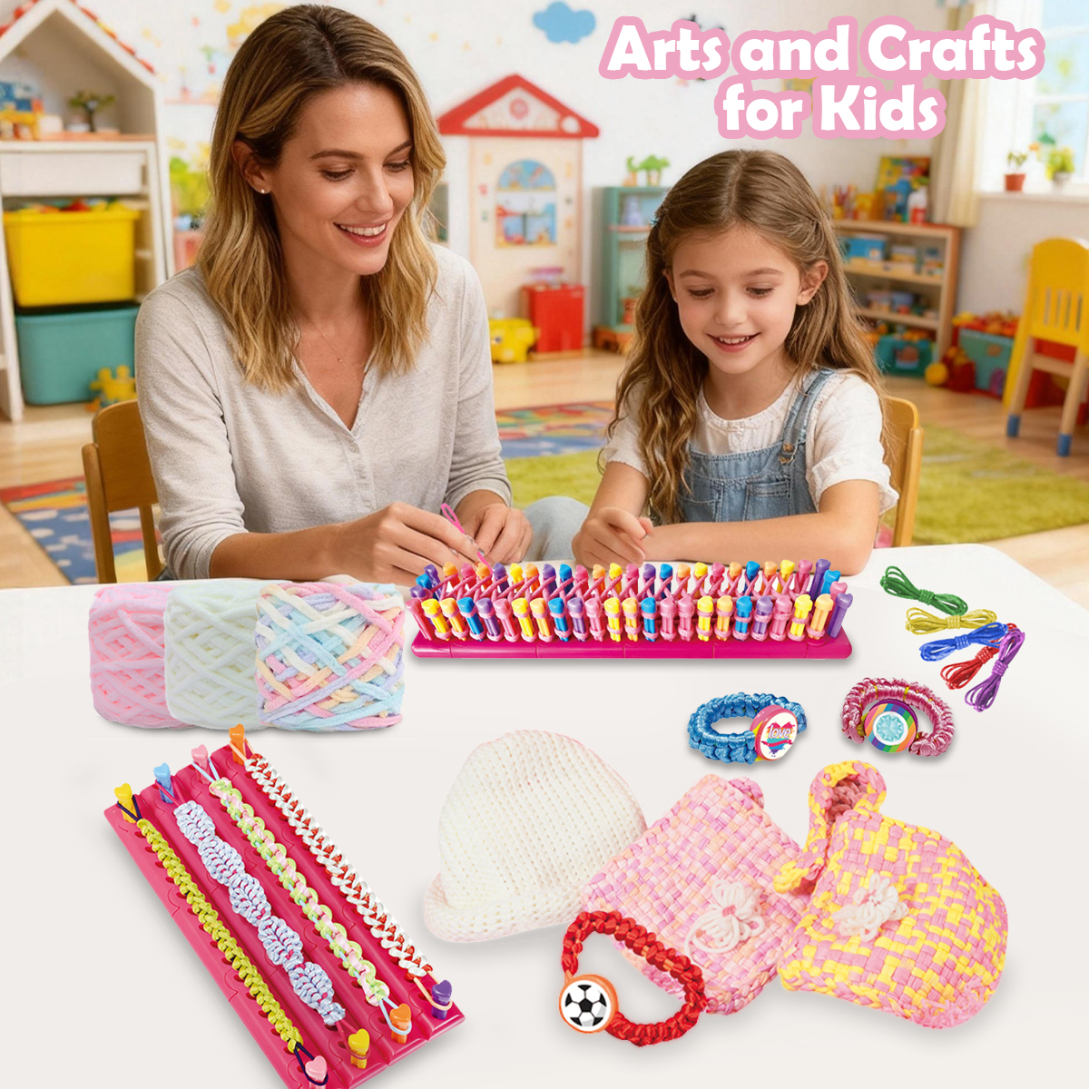 DIY Weaving Kit Toys for Kids, – обзор и цена Art Craft Hat