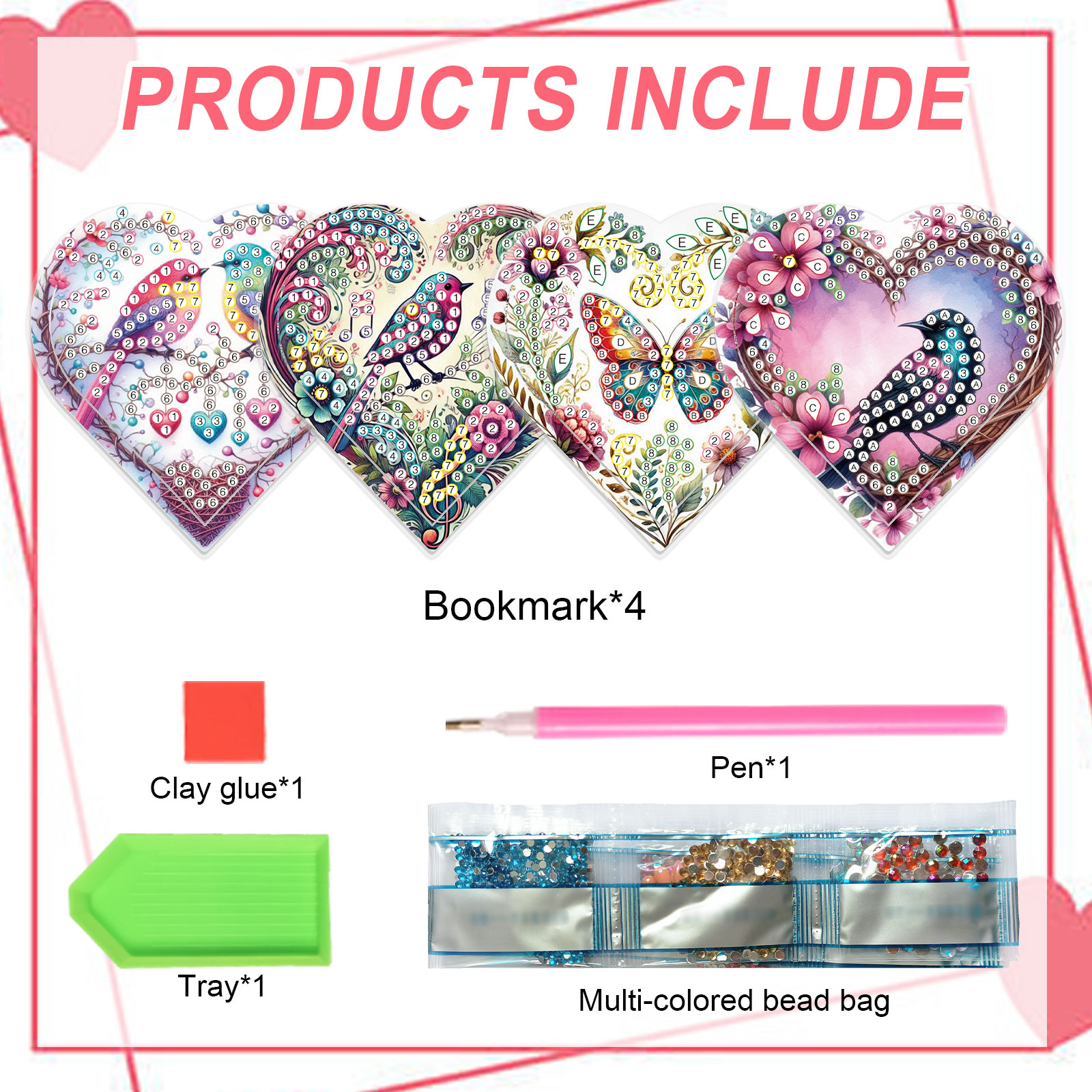 4PCS Diamond Painting Heart Sh – обзор и цена Art Craft Kits