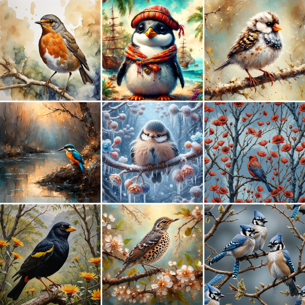 Bird Penguin Kingfisher Paint  – обзор и цена Art Craft Gift Ideas