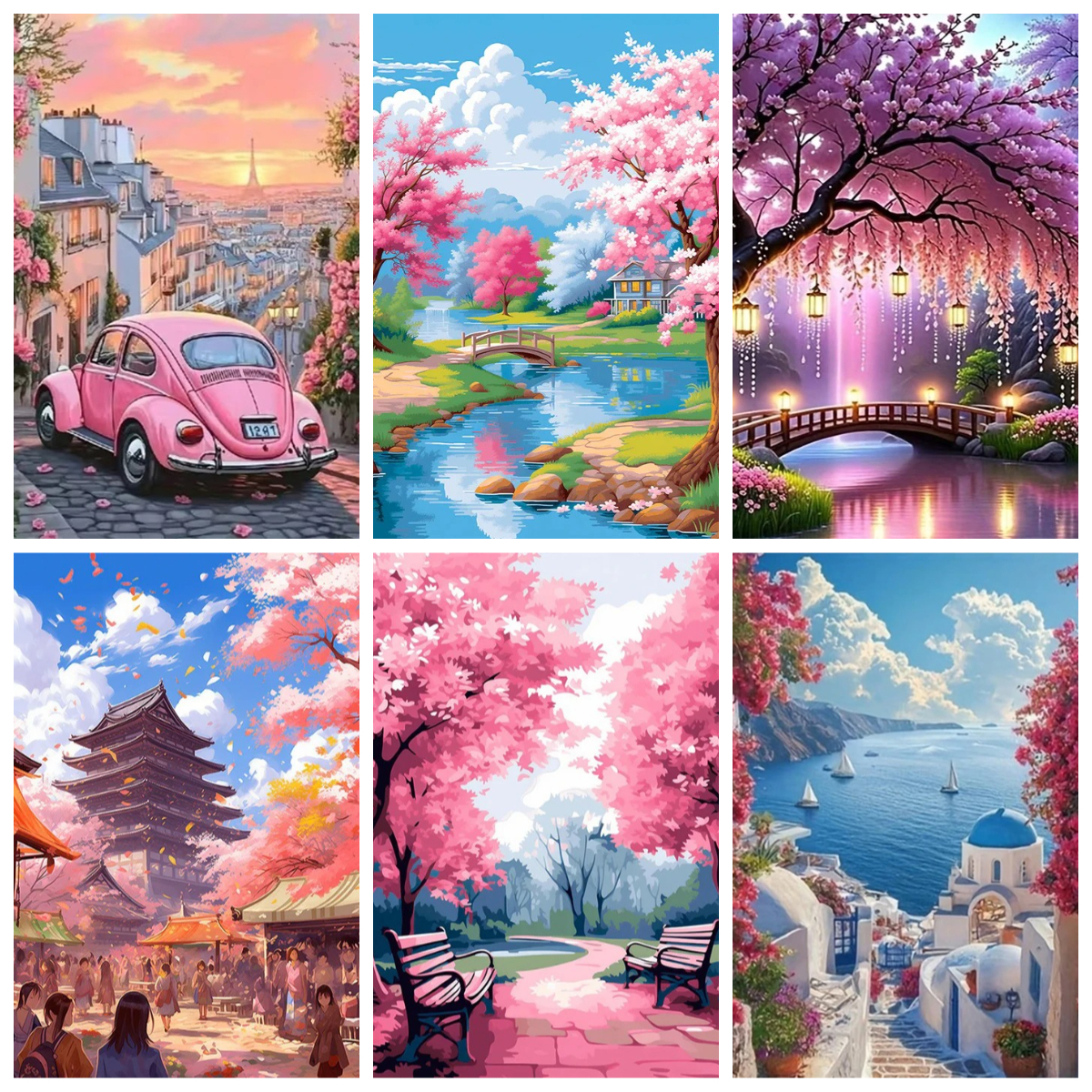 Painting By Numbers Cherry Blo – обзор и цена Art Craft Kits