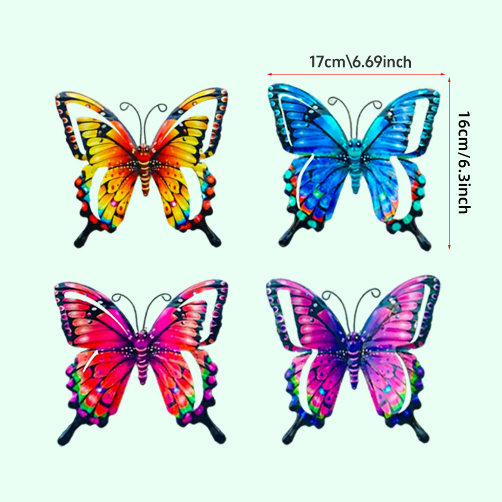 4pcs Iron Butterfly Wall Decor – обзор и цена Art Craft Butterfly