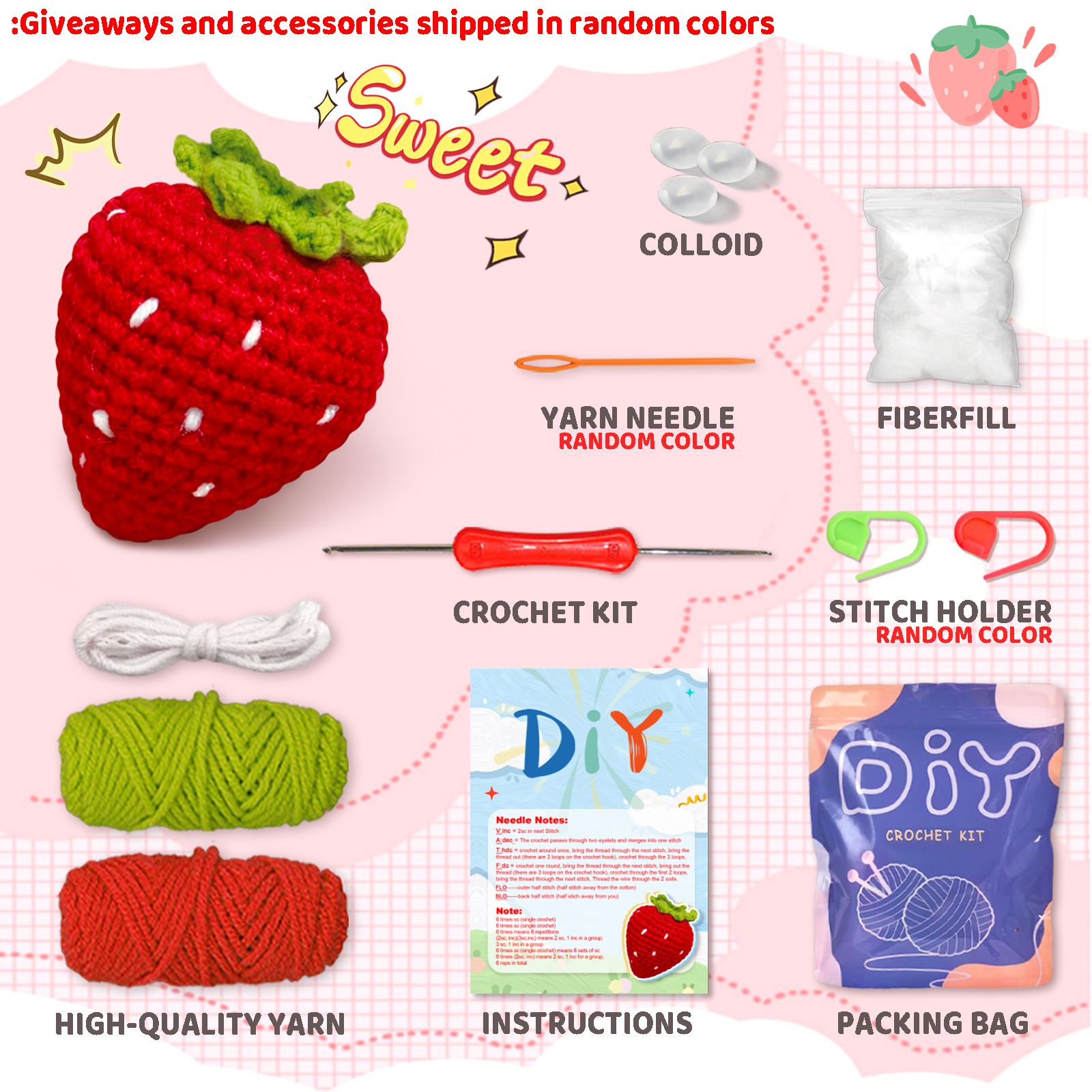 YAMAXIN 1PC Fruit Theme Croche – обзор и цена Art Craft Project