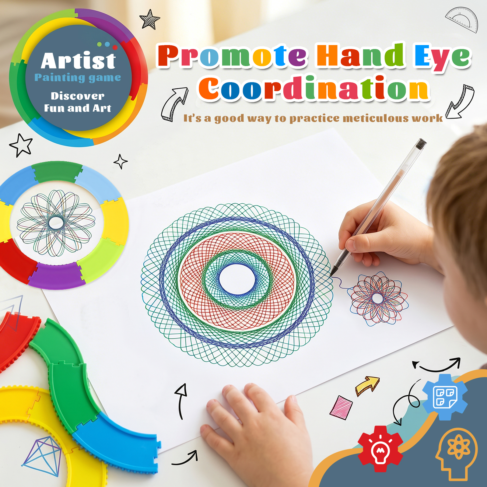 Spiral Art Gear Geometric Rule – обзор и цена Art Craft Kits