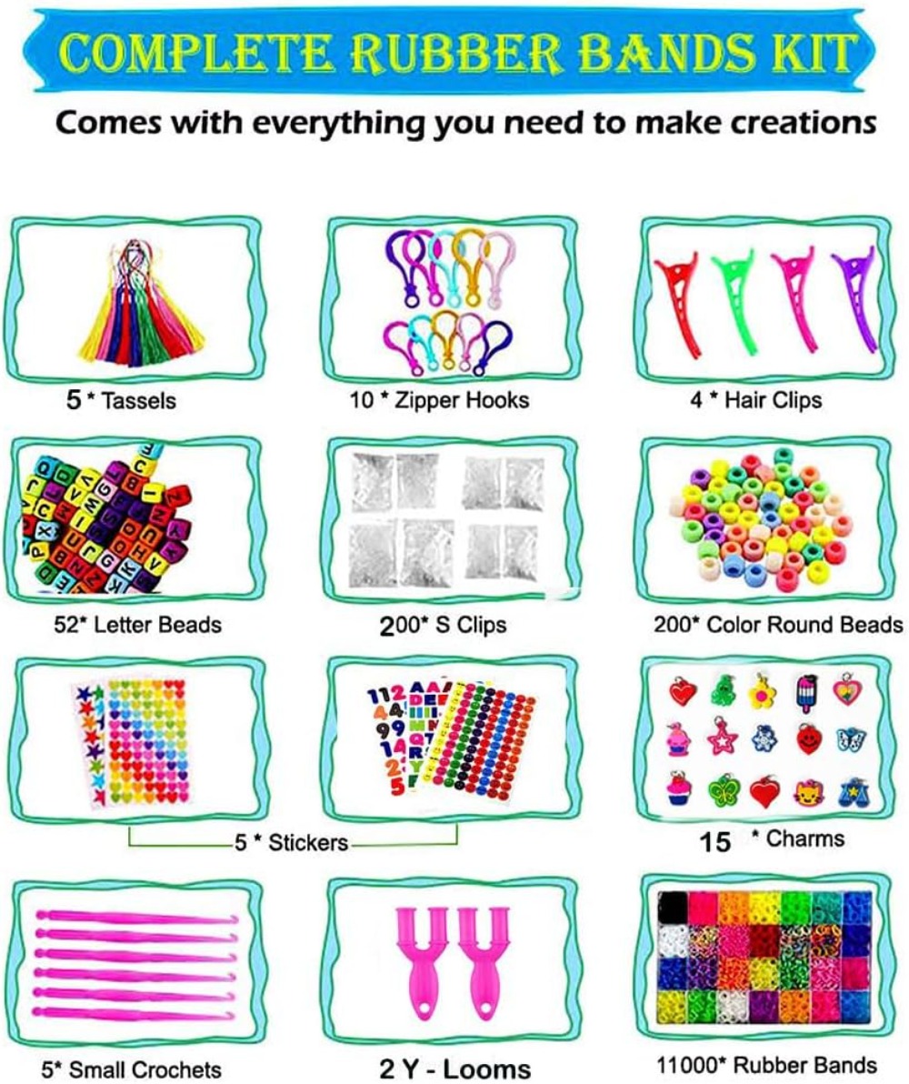12080+ Loom Bands Set, Rubber  – обзор и цена Art Craft Gift Ideas