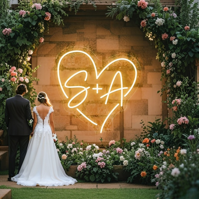 Custom Initials Heart LED Neon – обзор и цена Art Craft Christmas