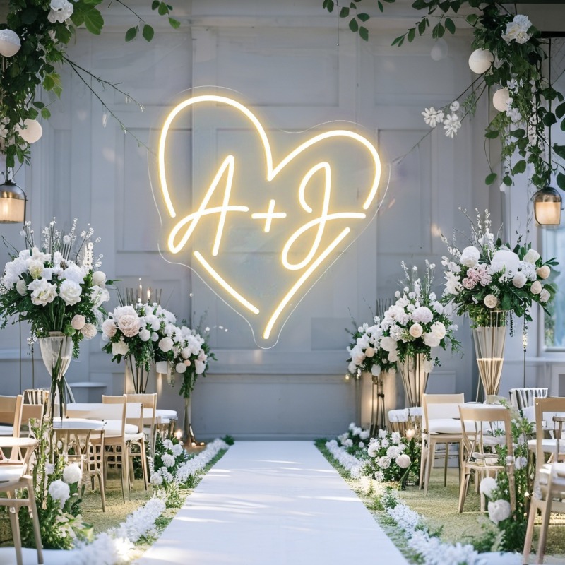 Custom Initials Heart LED Neon – обзор и цена Art Craft Christmas