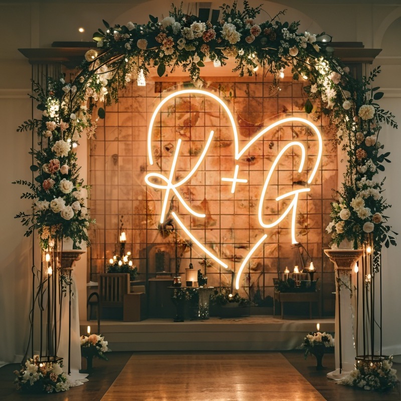 Custom Initials Heart LED Neon – обзор и цена Art Craft Christmas