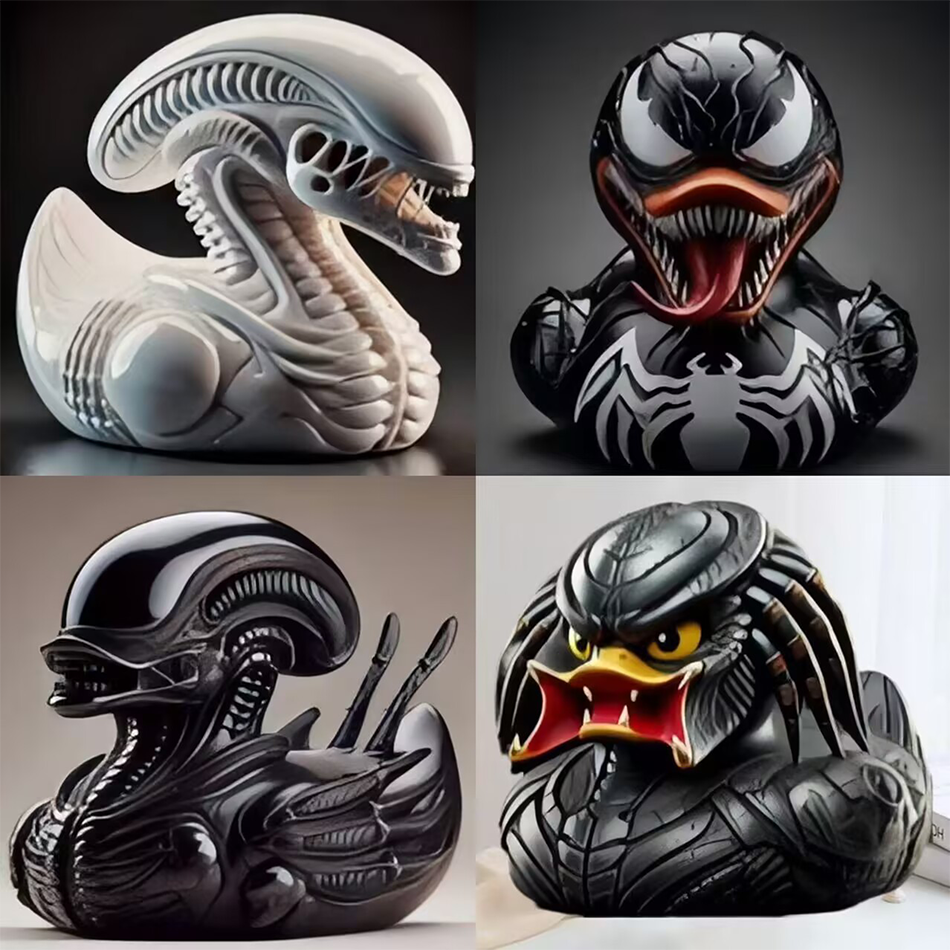 Alien Duck Resin Statue，Evil A – обзор и цена Art Craft Duck