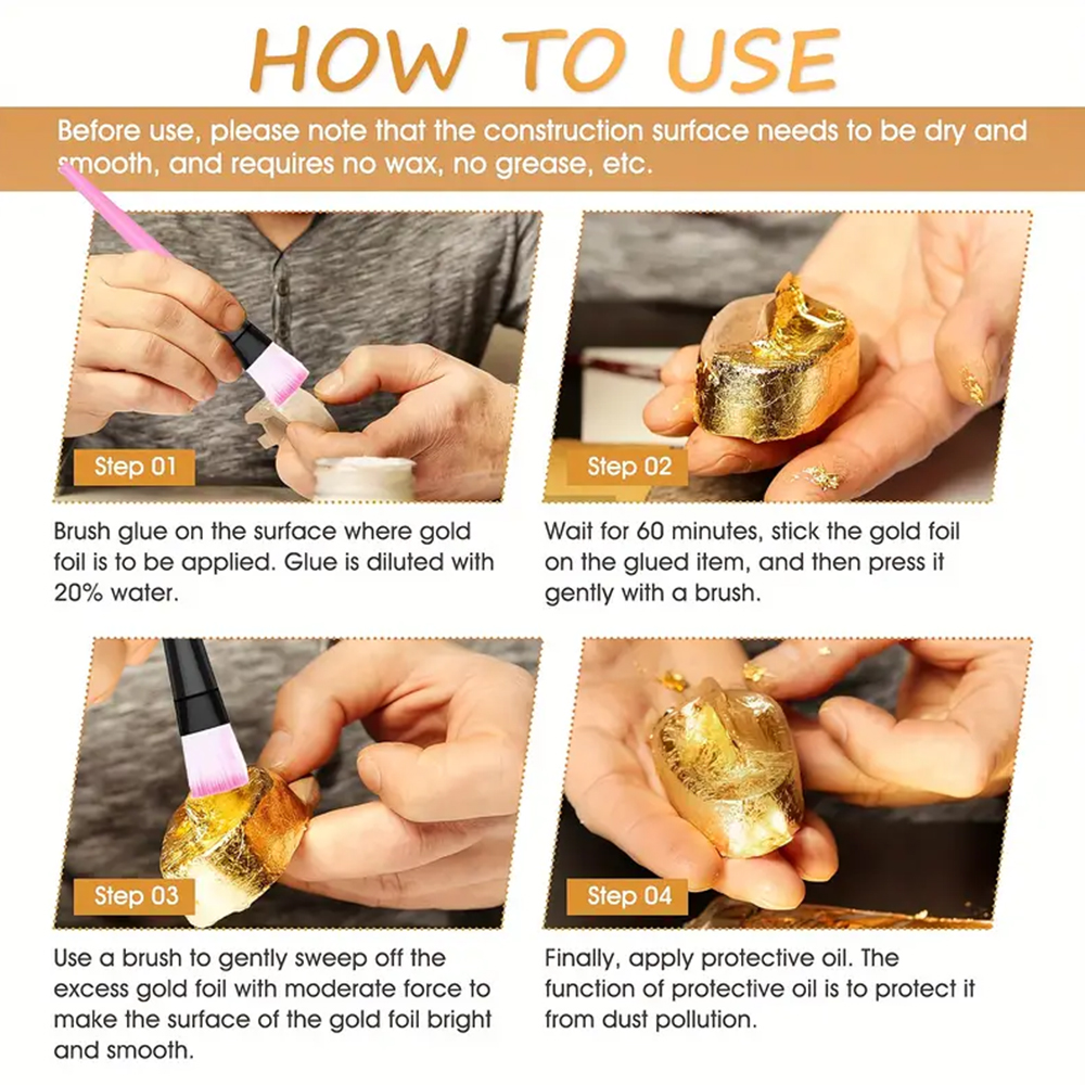 100ML/200ML Golden Foil Adhesi – обзор и цена Art Craft Kits