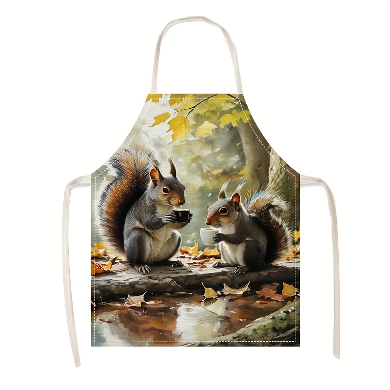 Linen Apron Squirrel Coffee Sc – обзор и цена Art Craft Gift Ideas