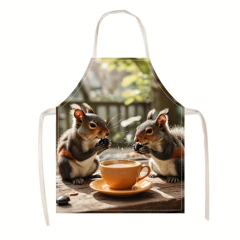 Linen Apron Squirrel Coffee Sc – обзор и цена Art Craft Gift Ideas