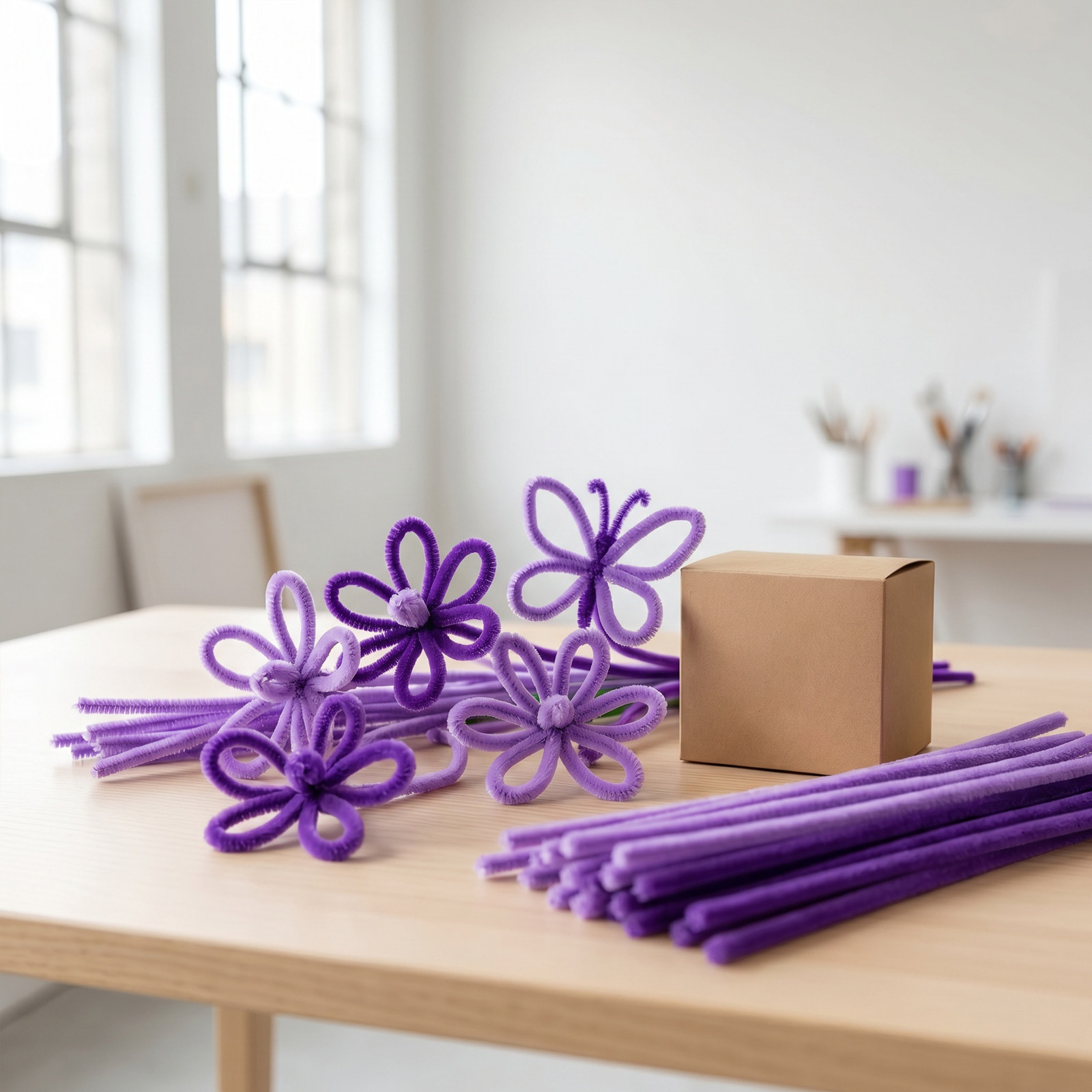 50 Purple Pipe Cleaners Chenil – обзор и цена Art Craft Flower Making