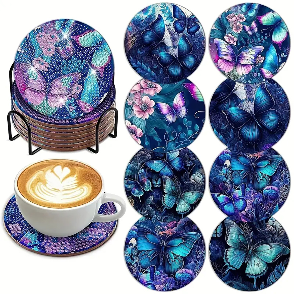 8 diamond art painting coaster – обзор и цена Art Craft Butterfly