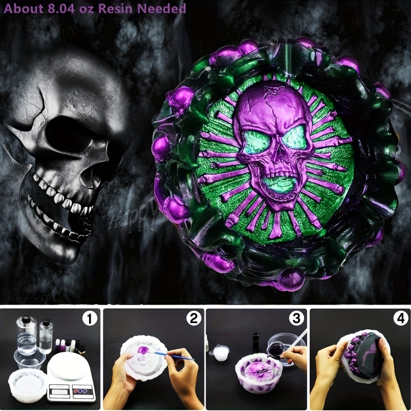Ashtray mold, skull DIY craft  – обзор и цена Art Craft Party