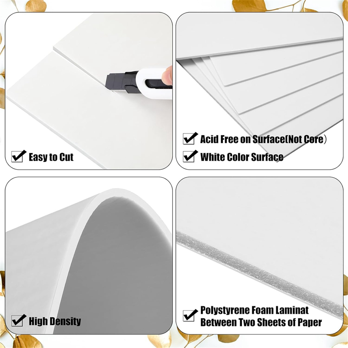 ABNJ 50 Pack Foam Boards 1/8 I – обзор и цена Art Craft Project
