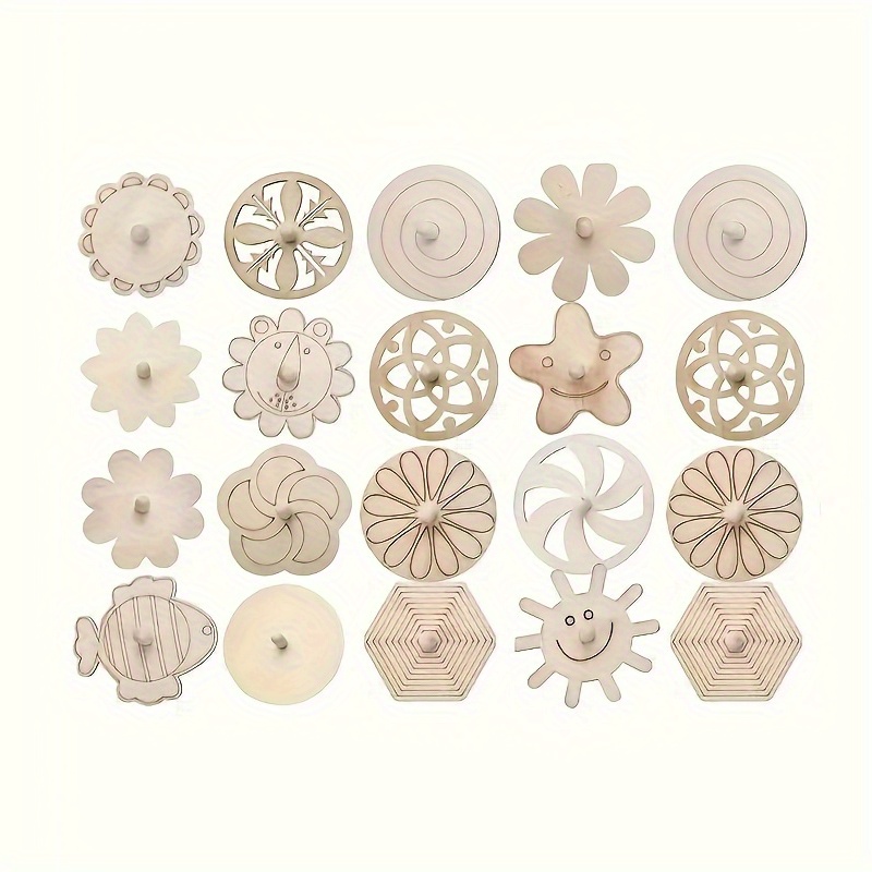 16pcs wooden spinning top craf – обзор и цена Art Craft Ideas For Kids
