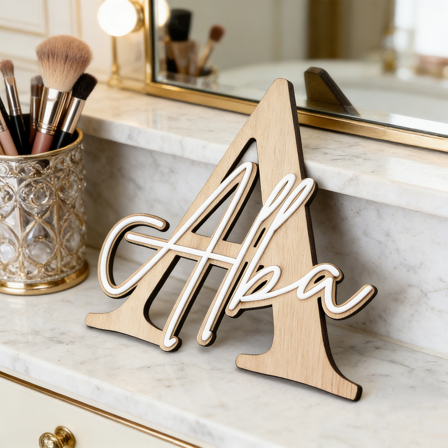 1pc Double-layer Wooden Name D – обзор и цена Art Craft Christmas