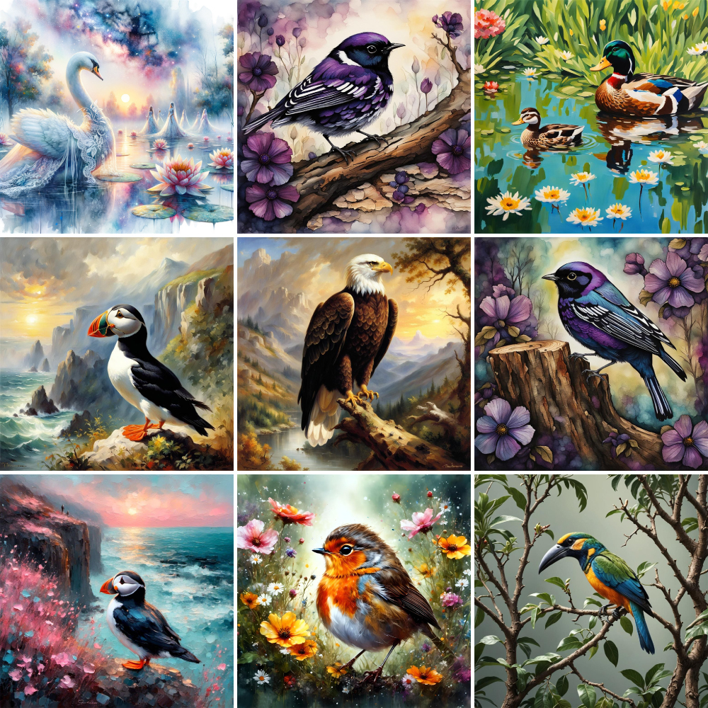 Bird Arctic Puffin Paintings B – обзор и цена Art Craft Gift Ideas