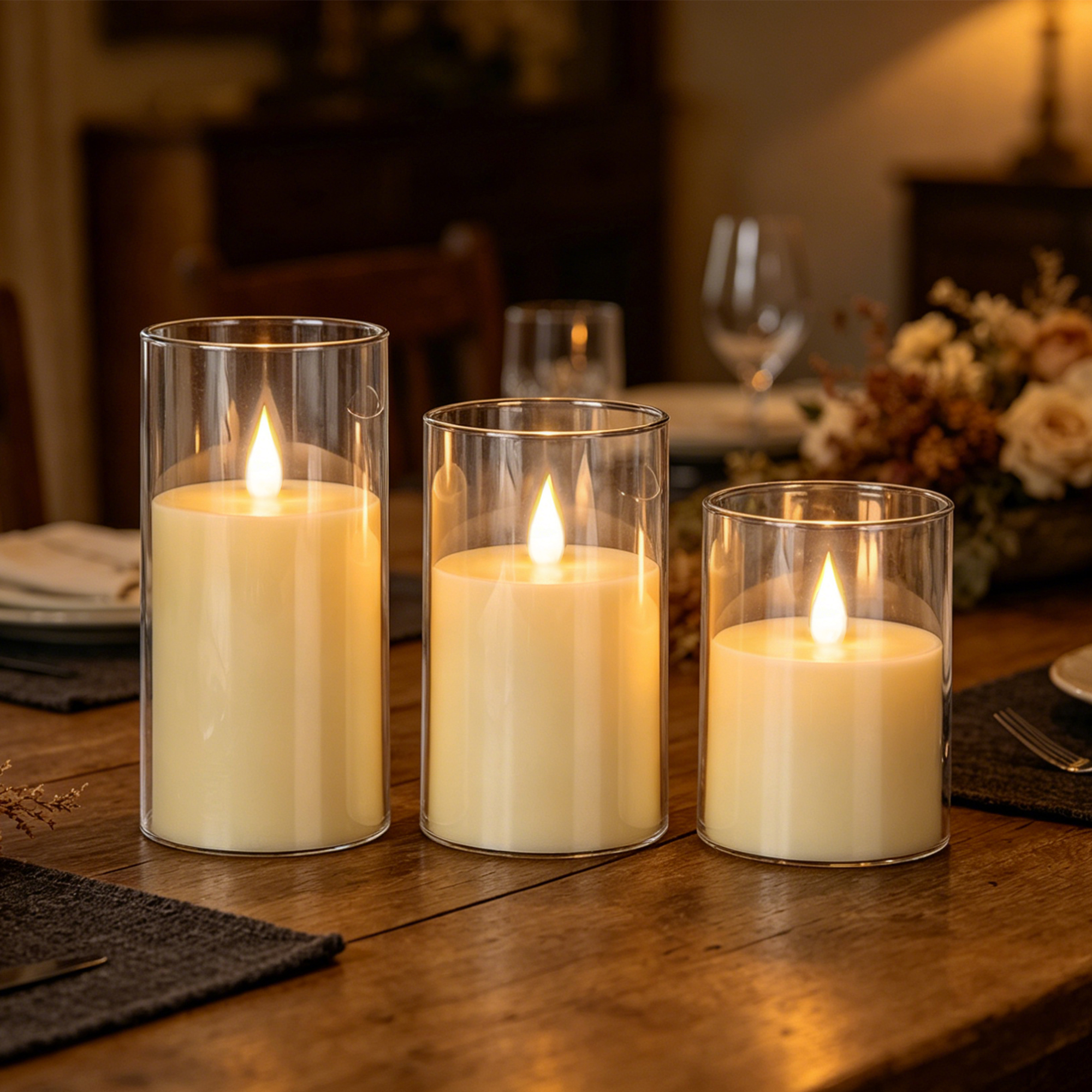 3-Piece LED Flame-Free Candle  – обзор и цена Art Craft Christmas