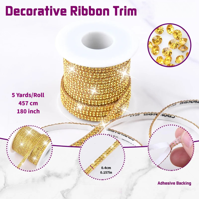 5 Yards Self-Adhesive Rhinesto – обзор и цена Art Craft Hat
