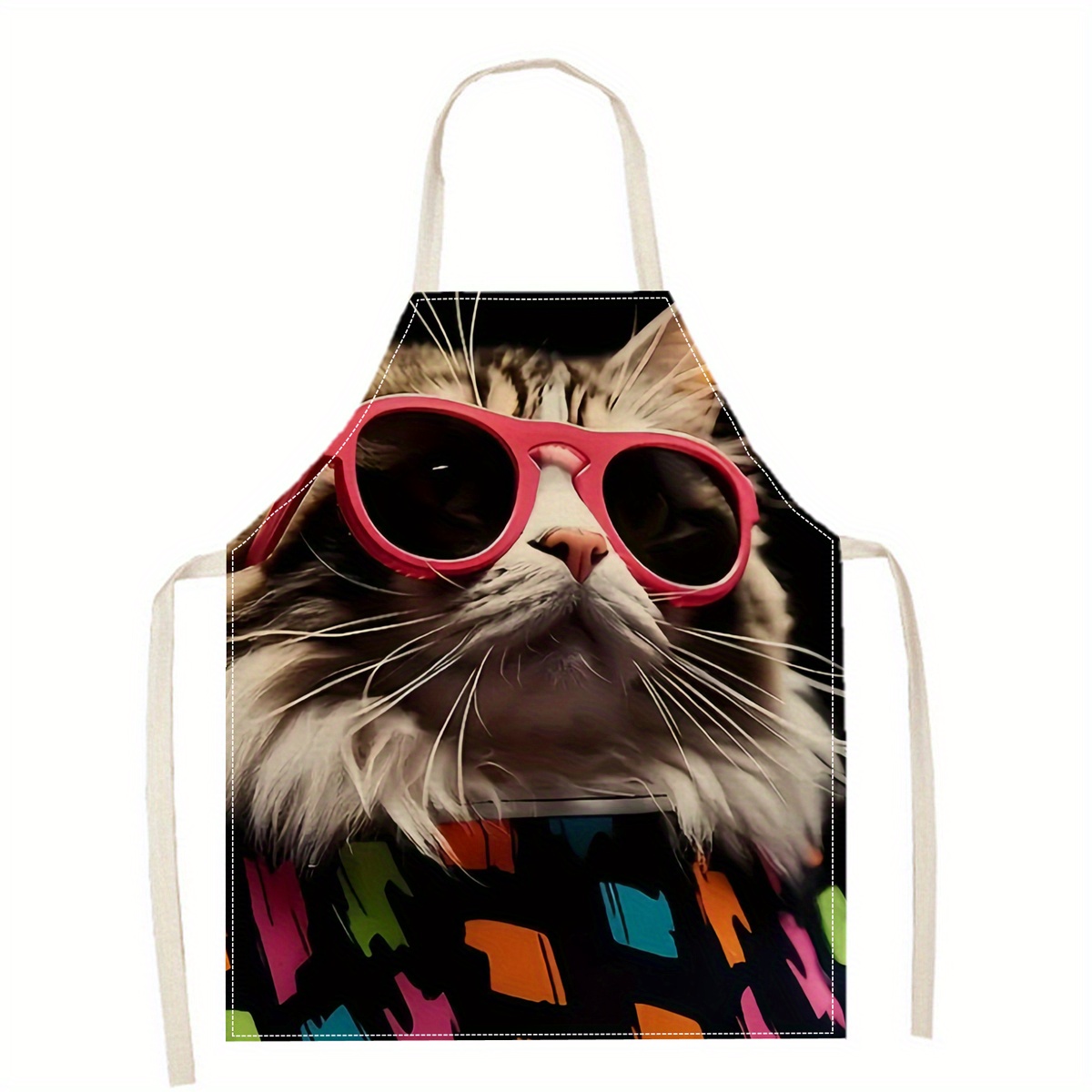Linen Apron Funny Cat Sunglass – обзор и цена Art Craft Gift Ideas