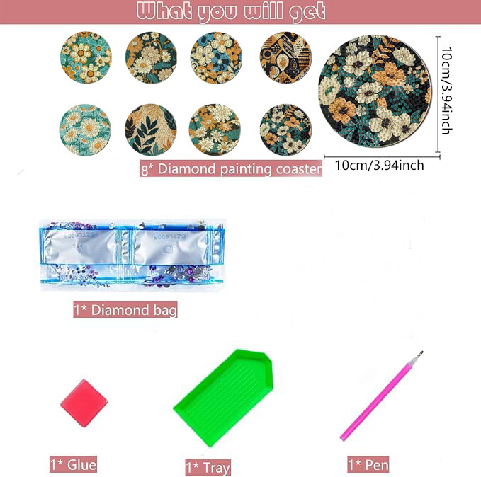 8 Pieces DIY Diamond Painting  – обзор и цена Craft Art Set
