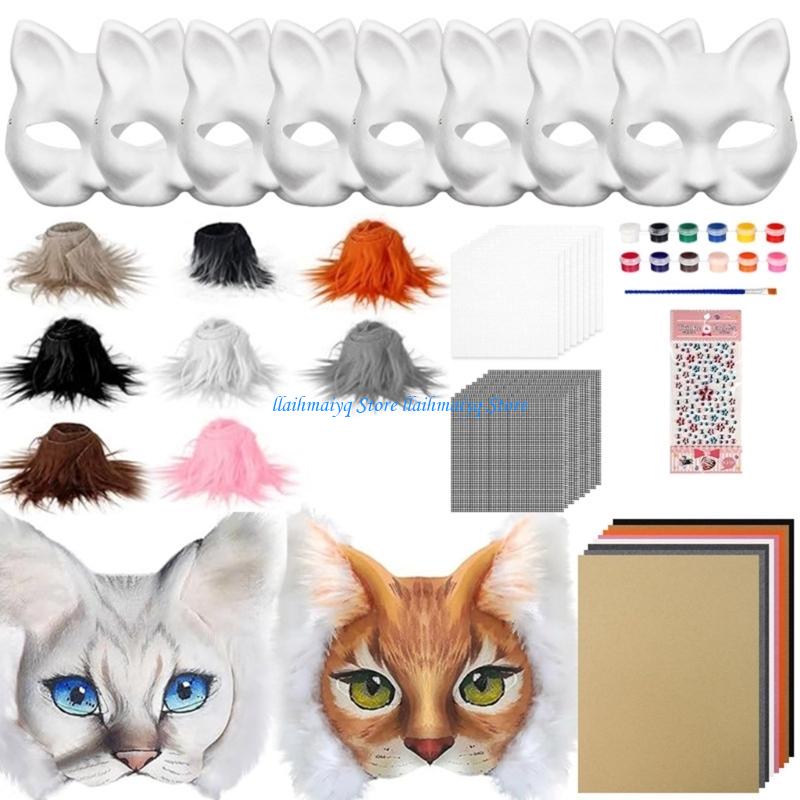 573B Cats Foxes Mask with Furs – обзор и цена Art Craft Description