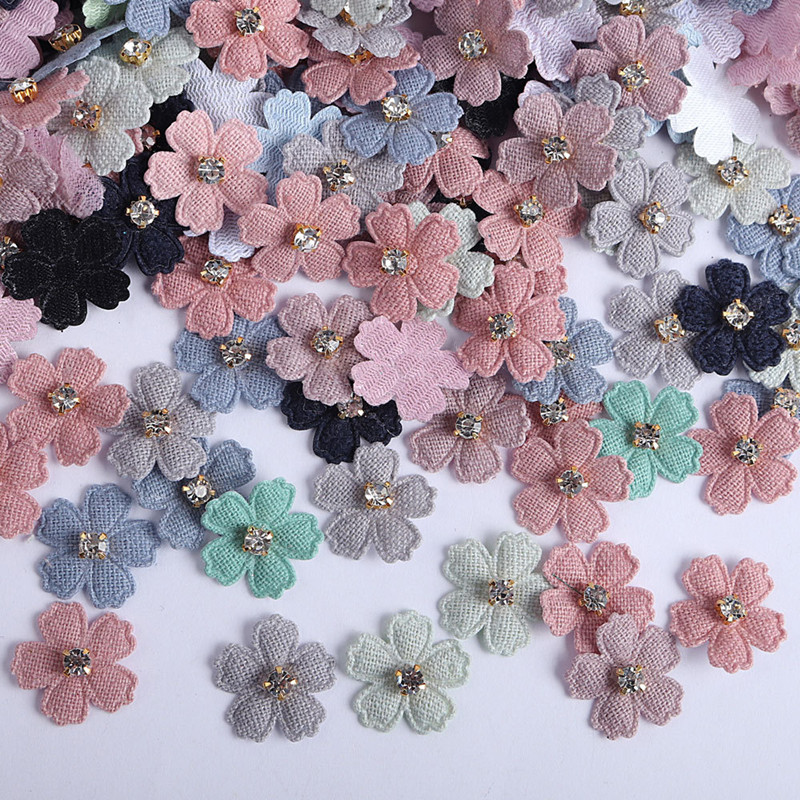100Pcs 22mm Fabric Flower With – обзор и цена Art Craft Hat