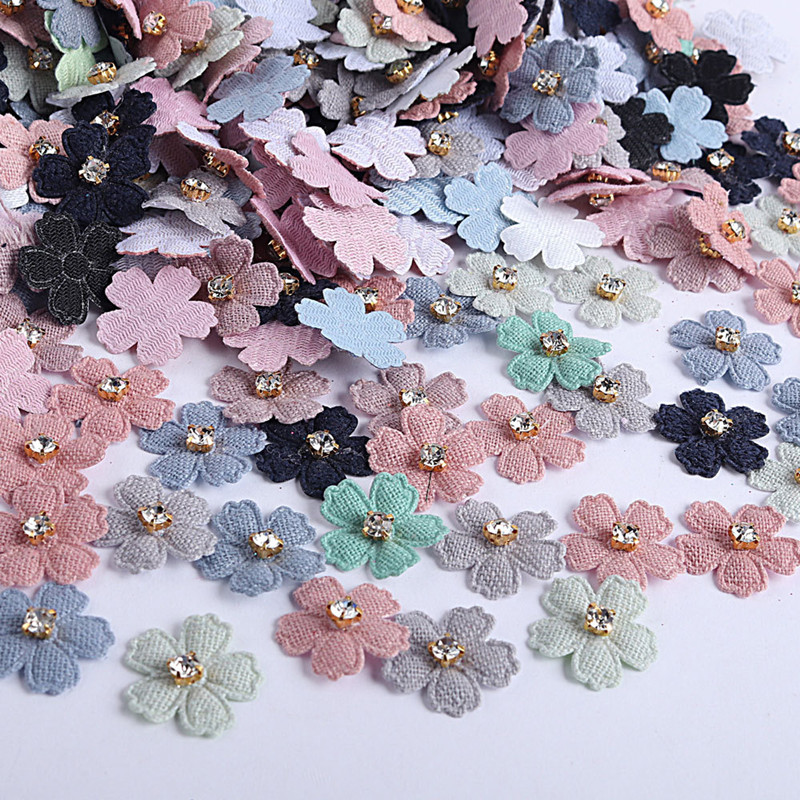 100Pcs 22mm Fabric Flower With – обзор и цена Art Craft Hat