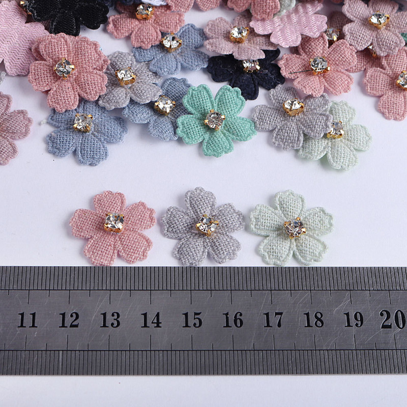 100Pcs 22mm Fabric Flower With – обзор и цена Art Craft Hat