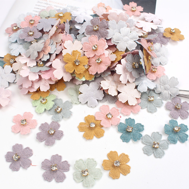 100Pcs 22mm Fabric Flower With – обзор и цена Art Craft Hat